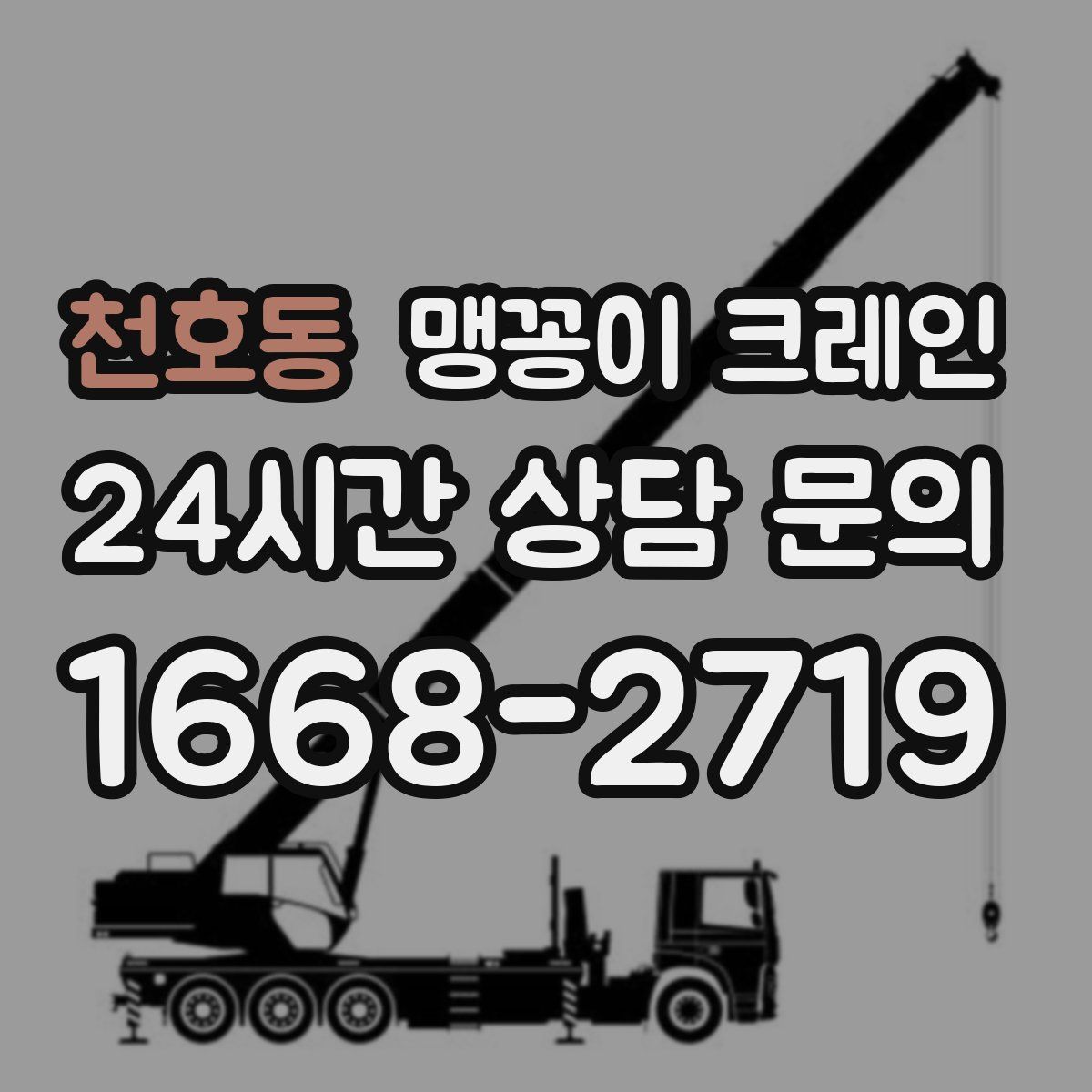 천호동 맹꽁이 크레인