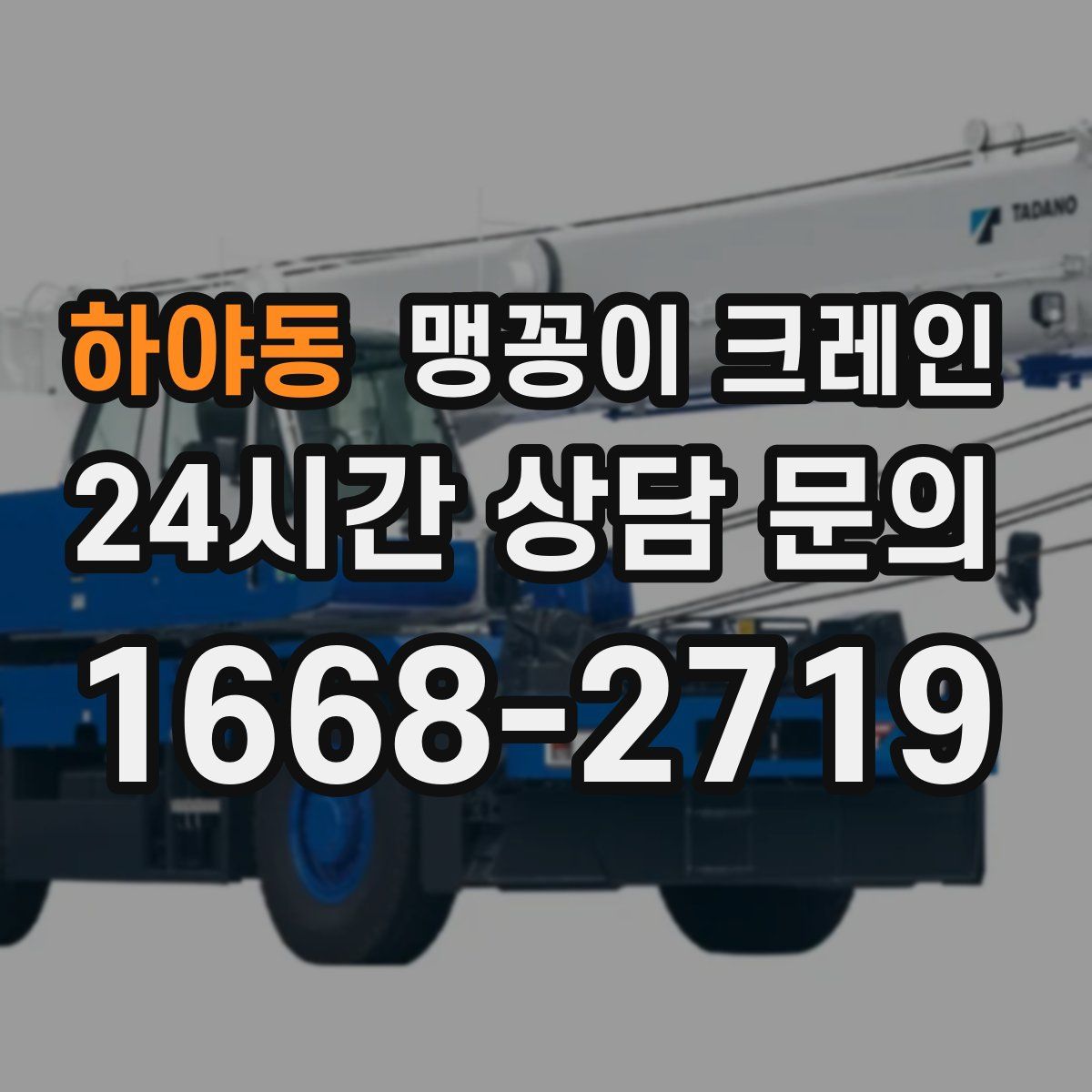 하야동 맹꽁이 크레인