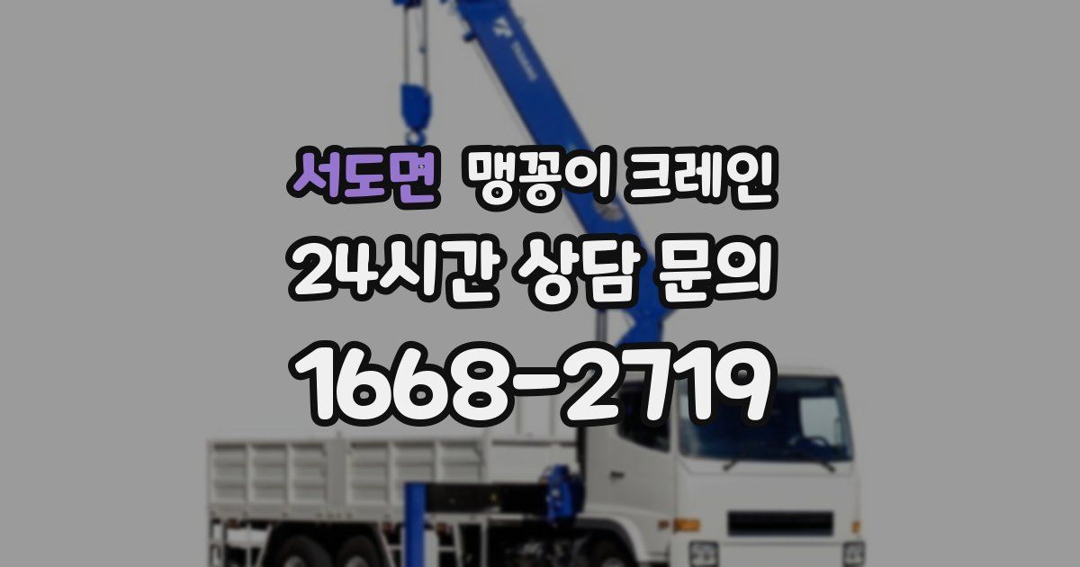 서도면 맹꽁이 크레인