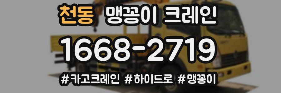 천동 맹꽁이 크레인