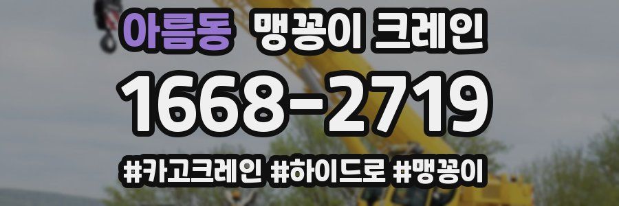 아름동 맹꽁이 크레인