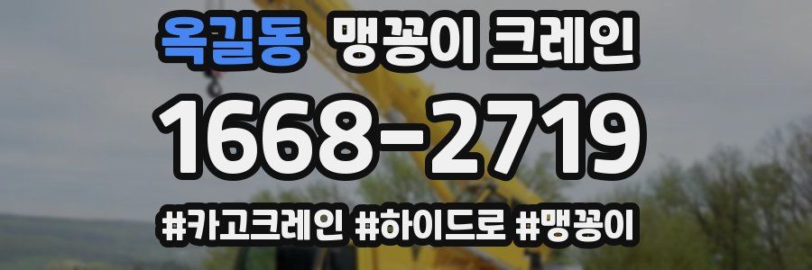 옥길동 맹꽁이 크레인
