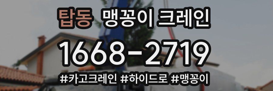 탑동 맹꽁이 크레인
