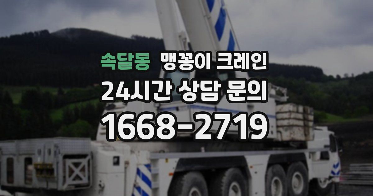 속달동 맹꽁이 크레인