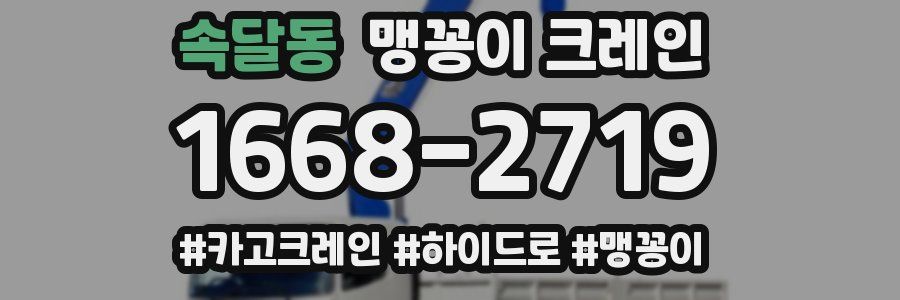 속달동 맹꽁이 크레인
