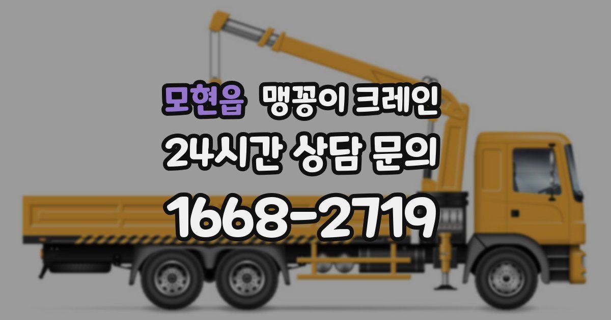 모현읍 맹꽁이 크레인