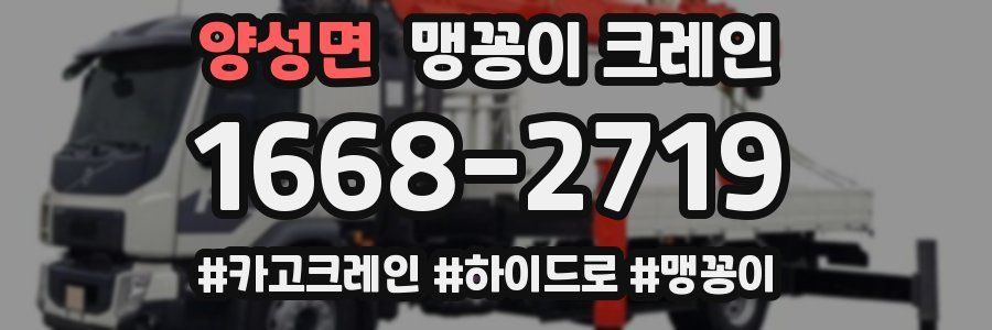 양성면 맹꽁이 크레인