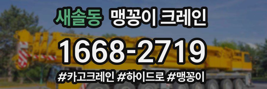 새솔동 맹꽁이 크레인