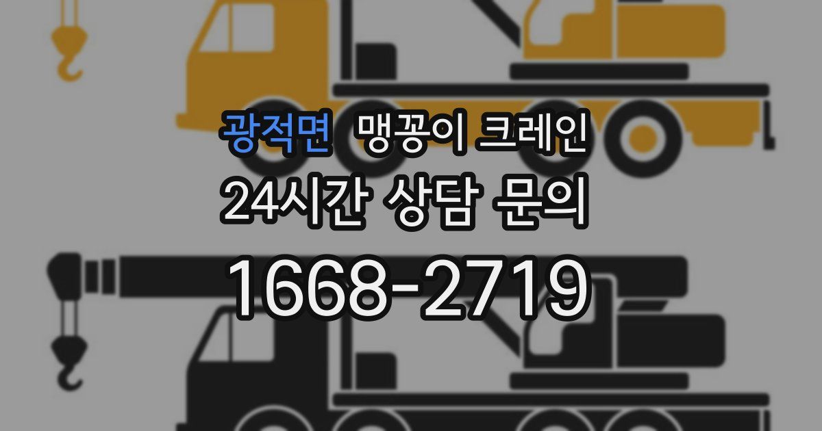 광적면 맹꽁이 크레인