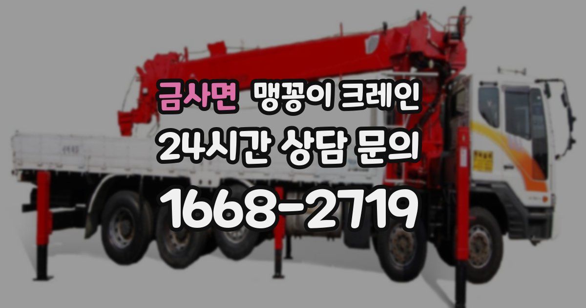 금사면 맹꽁이 크레인
