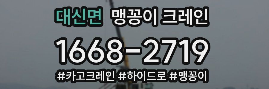 대신면 맹꽁이 크레인