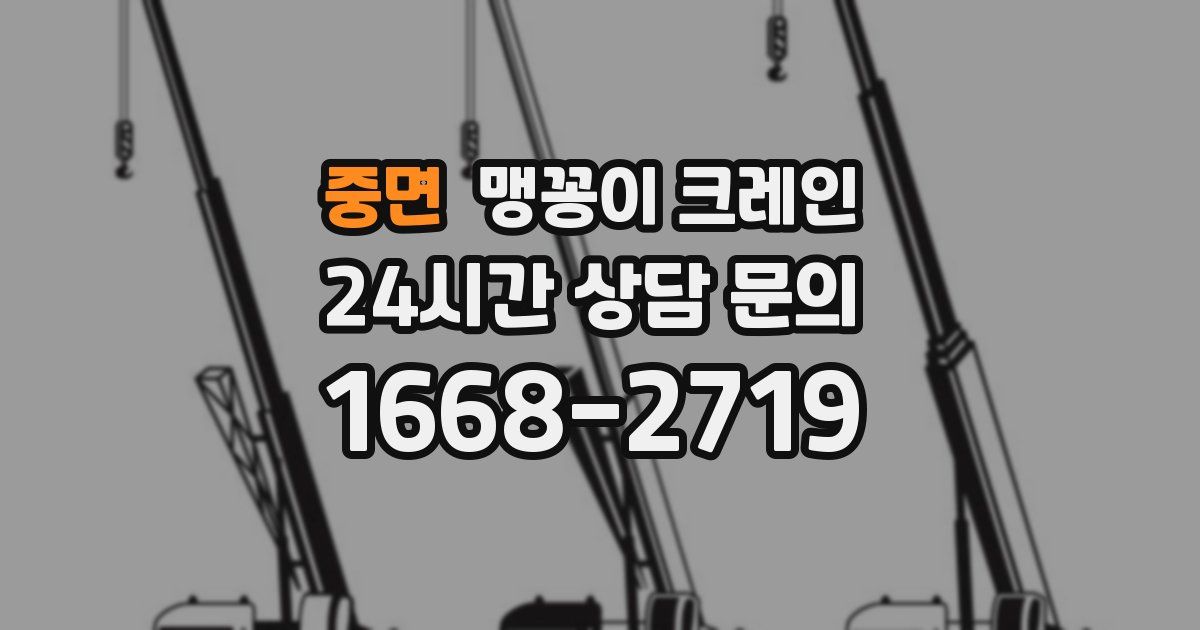 중면 맹꽁이 크레인