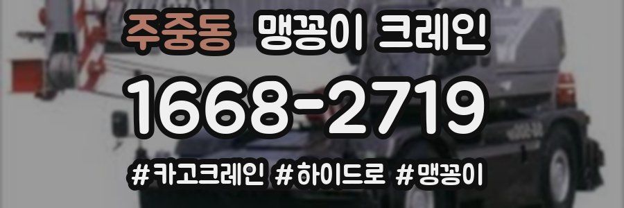 주중동 맹꽁이 크레인