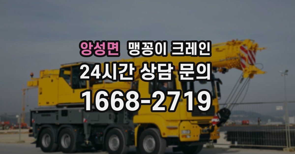 앙성면 맹꽁이 크레인
