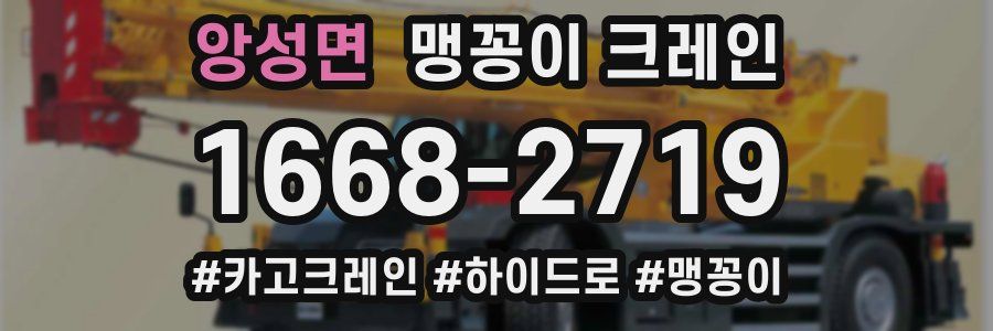 앙성면 맹꽁이 크레인