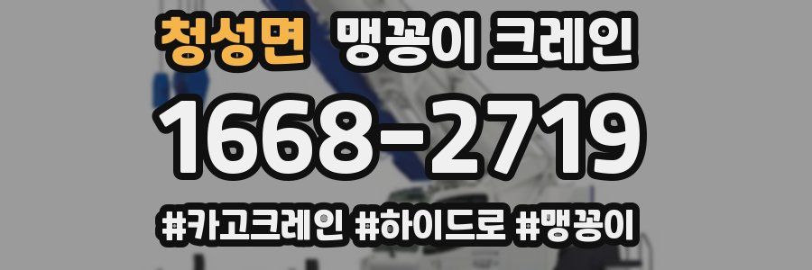 청성면 맹꽁이 크레인
