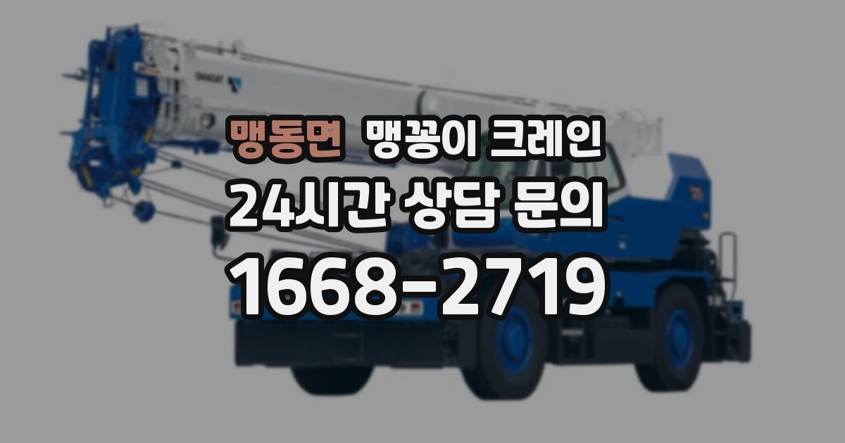 맹동면 맹꽁이 크레인