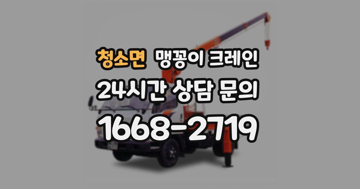 청소면 맹꽁이 크레인