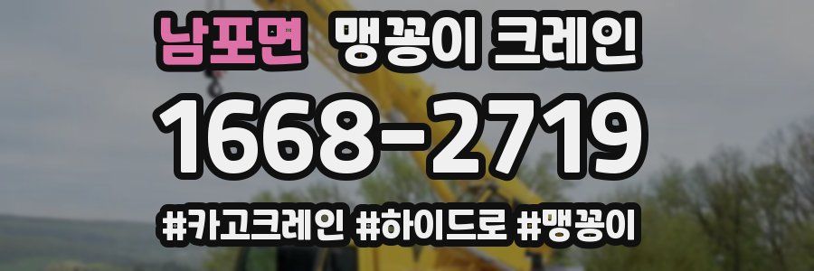 남포면 맹꽁이 크레인
