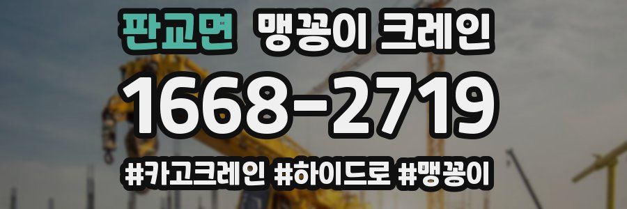 판교면 맹꽁이 크레인