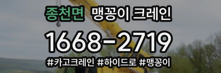 종천면 맹꽁이 크레인