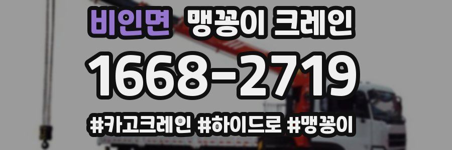 비인면 맹꽁이 크레인