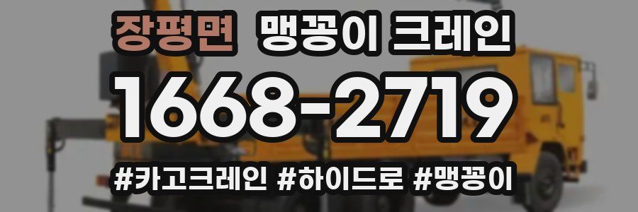 장평면 맹꽁이 크레인
