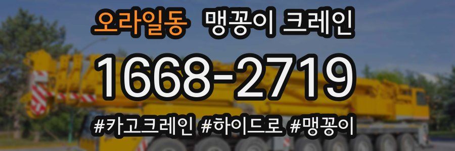 오라일동 맹꽁이 크레인