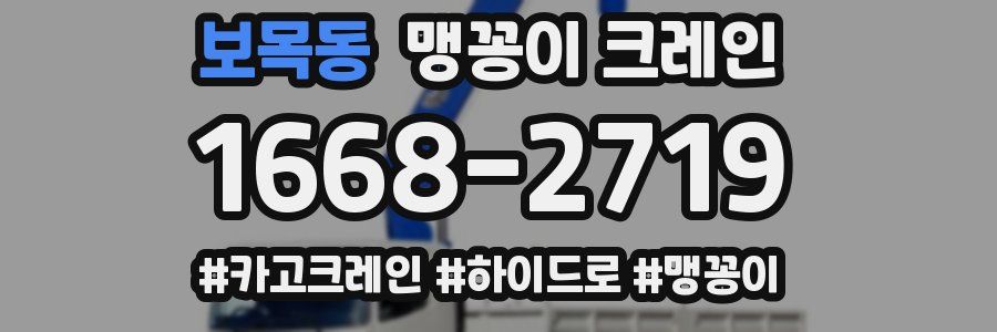보목동 맹꽁이 크레인