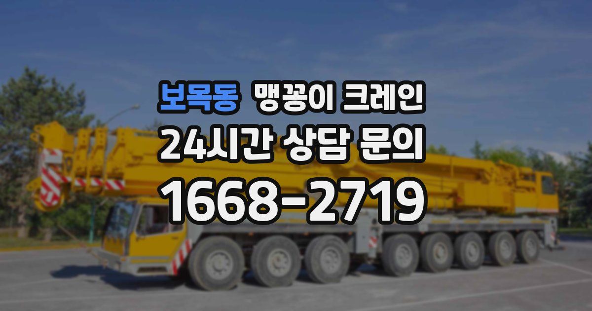 보목동 맹꽁이 크레인