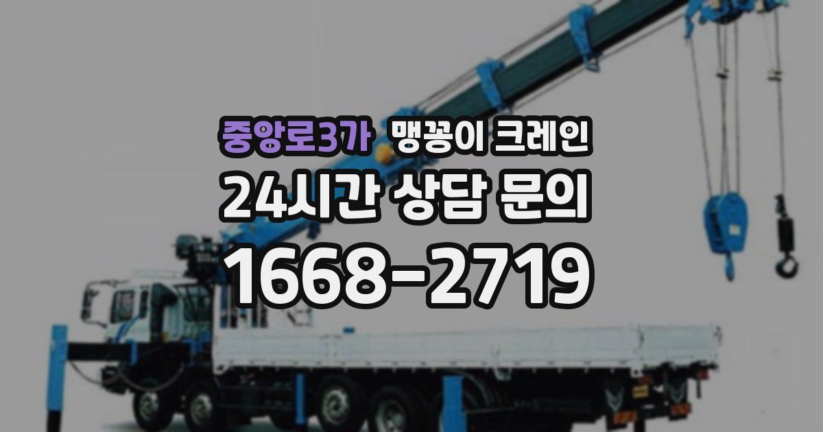 중앙로3가 맹꽁이 크레인