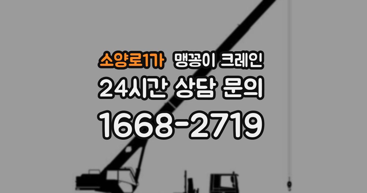 소양로1가 맹꽁이 크레인