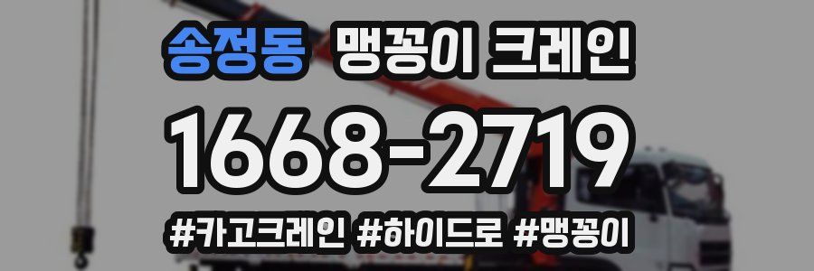 송정동 맹꽁이 크레인