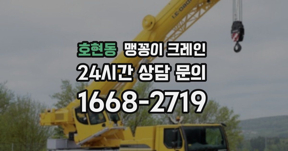 호현동 맹꽁이 크레인