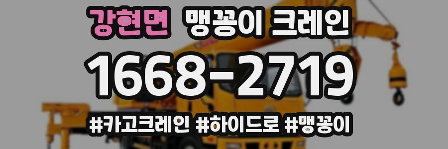 강현면 맹꽁이 크레인