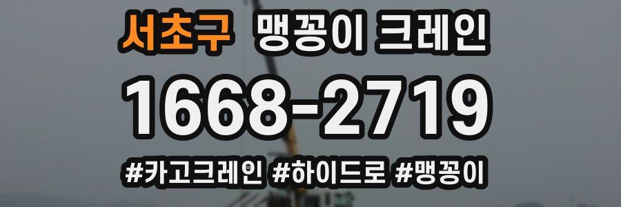 서초구 맹꽁이 크레인