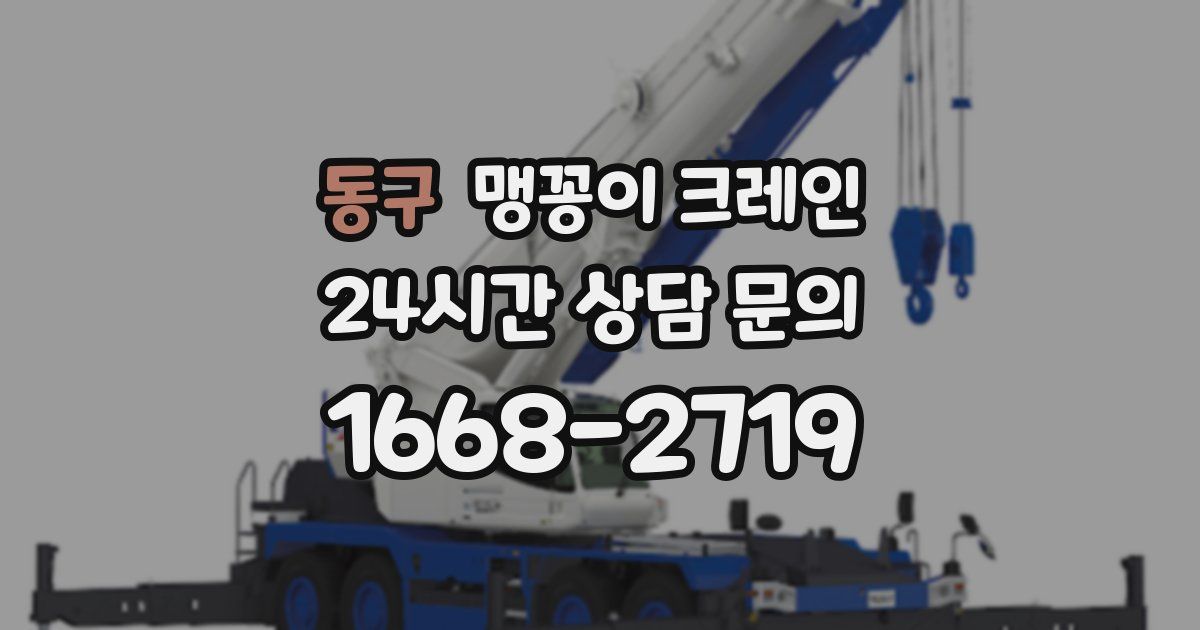 동구 맹꽁이 크레인