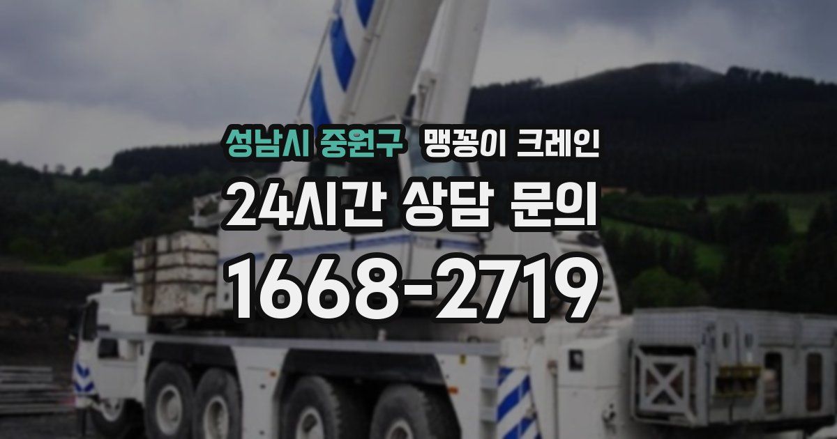 성남시 중원구 맹꽁이 크레인