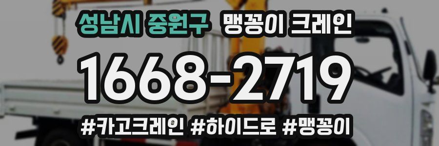 성남시 중원구 맹꽁이 크레인