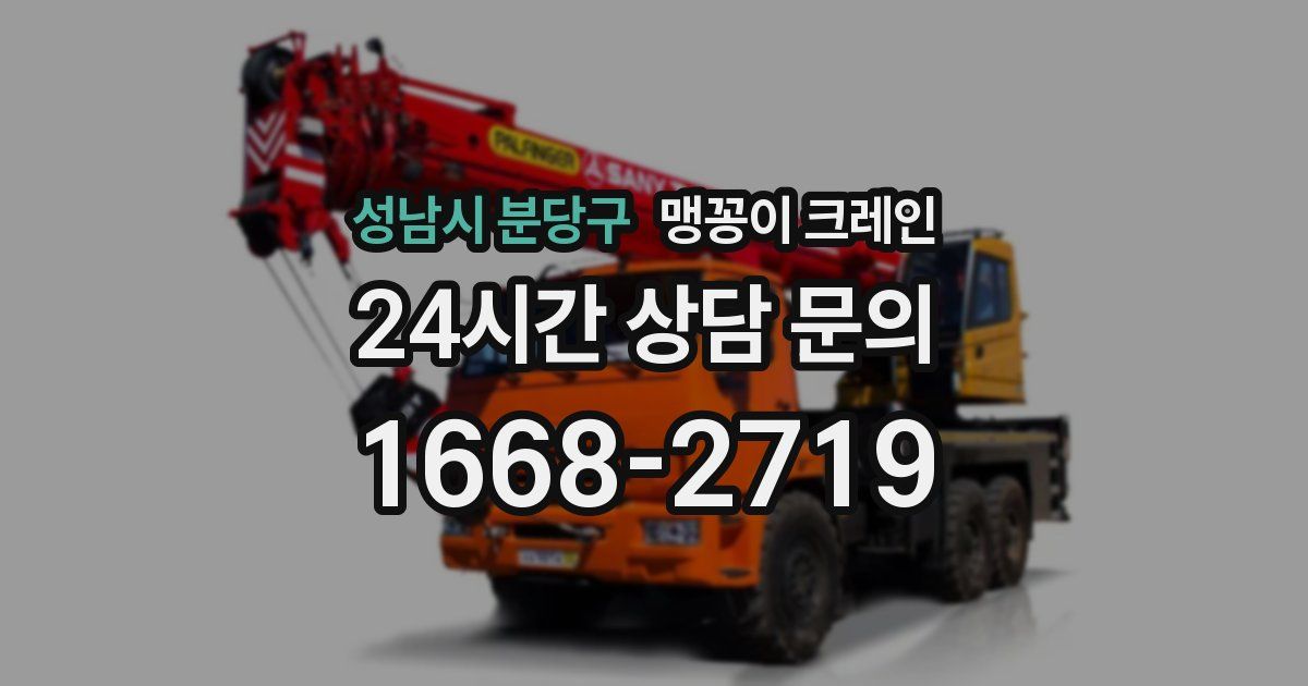 성남시 분당구 맹꽁이 크레인