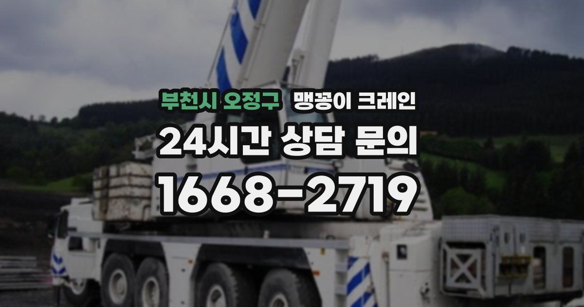 부천시 오정구 맹꽁이 크레인