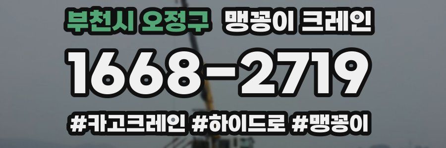 부천시 오정구 맹꽁이 크레인