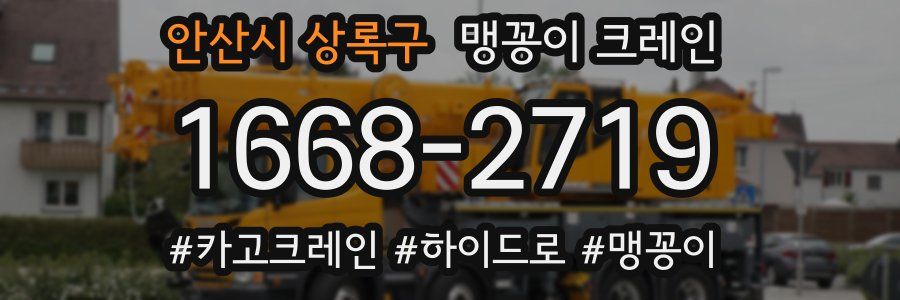 안산시 상록구 맹꽁이 크레인
