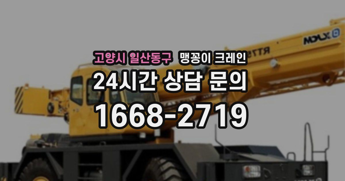 고양시 일산동구 맹꽁이 크레인