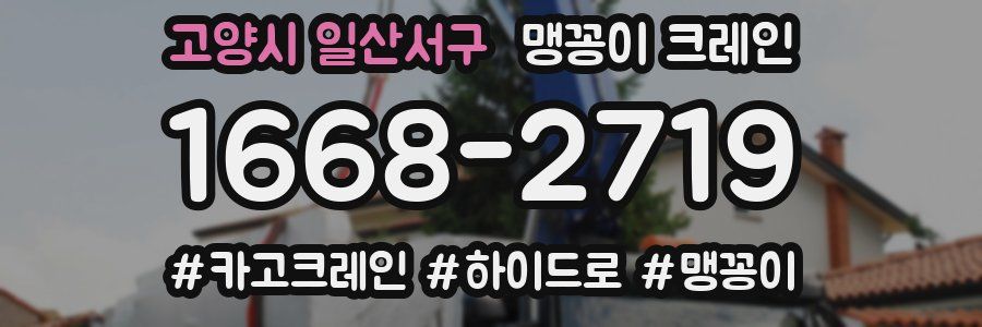 고양시 일산서구 맹꽁이 크레인