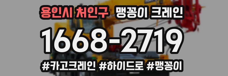 용인시 처인구 맹꽁이 크레인