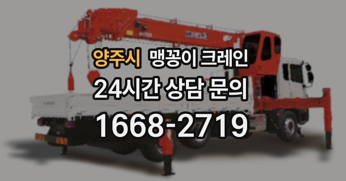 양주시 맹꽁이 크레인