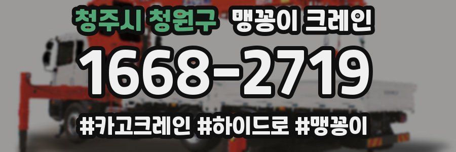 청주시 청원구 맹꽁이 크레인