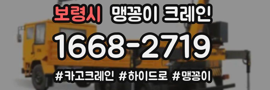 보령시 맹꽁이 크레인