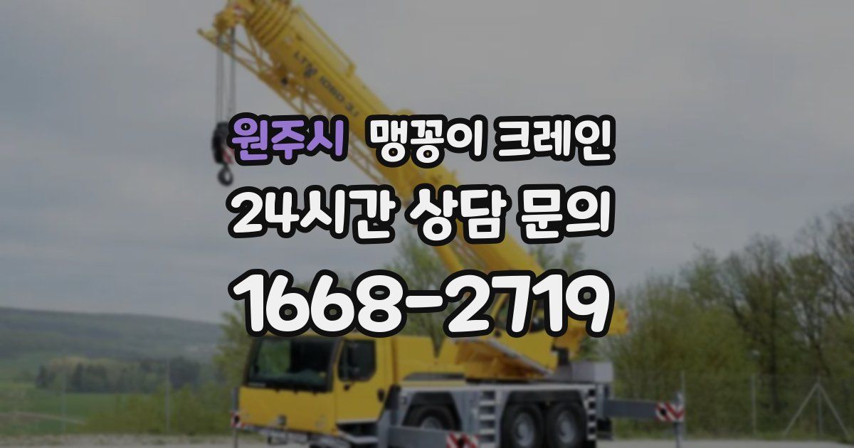 원주시 맹꽁이 크레인